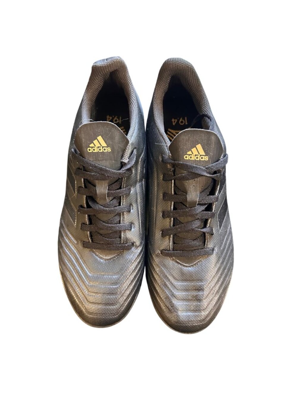Adidas Predator Tango 19.4 Turf Soccer Shoes Triple Black Womens 7 Lightly Worn - Picture 4 of 9